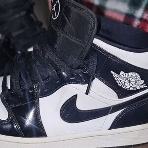 Nike Air Jordan Black and White Athletic Shoes